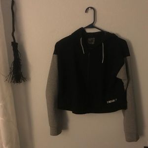 two tone crop hoodie